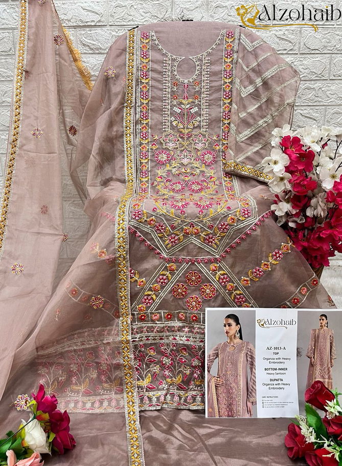 AZ 1013 A To D Embroidery Organza Pakistani Suits Wholesale Shop In Surat